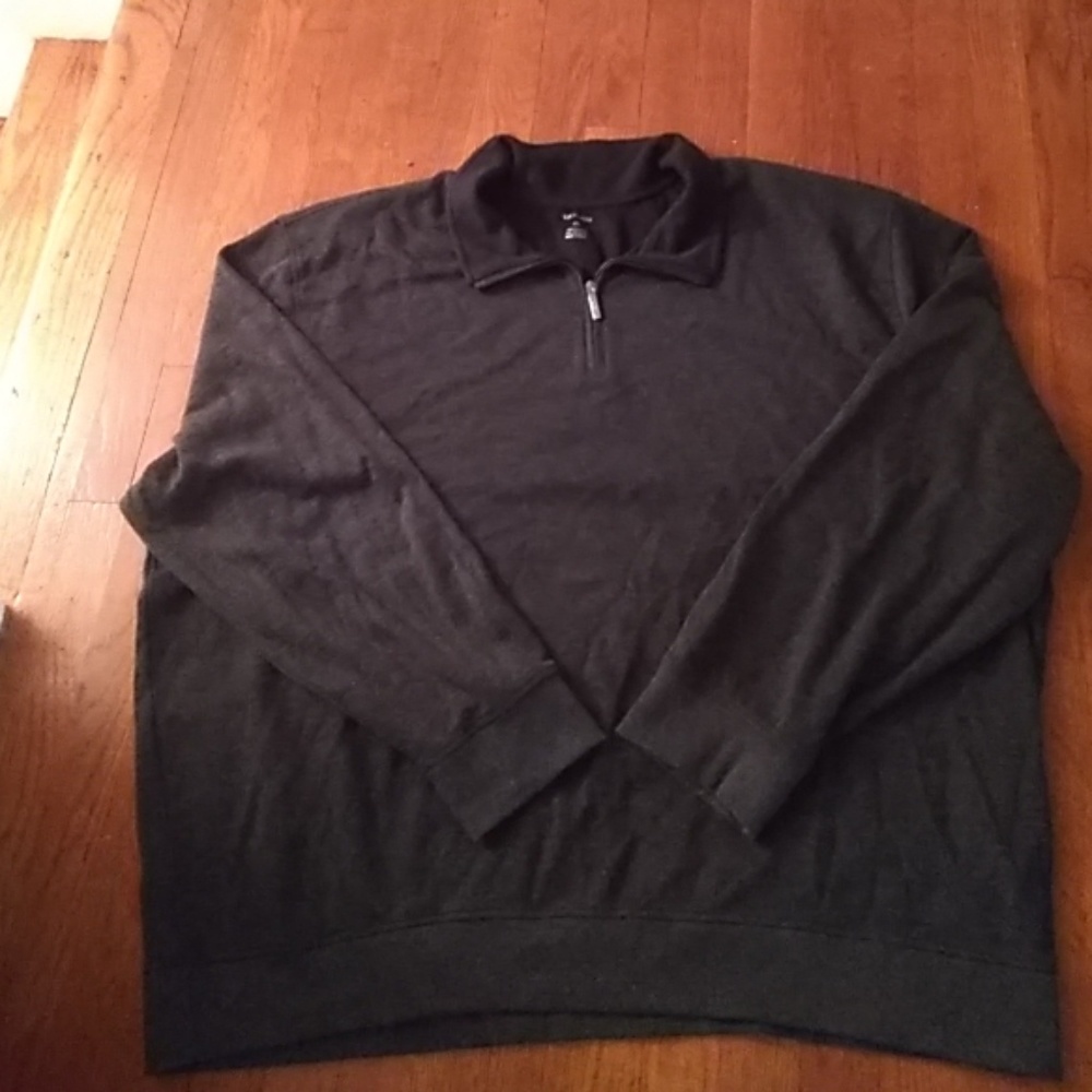 Mens  collared pullover w zipper